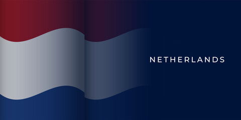 Netherlands Flag Background Design. For Banners, Posters, Greeting Cards. Netherlands Flag Vector Illustration.