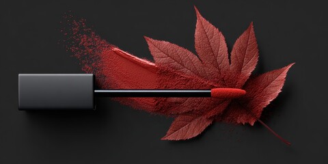 Lipsticks in minimalist red composition – modern beauty and cosmetic design