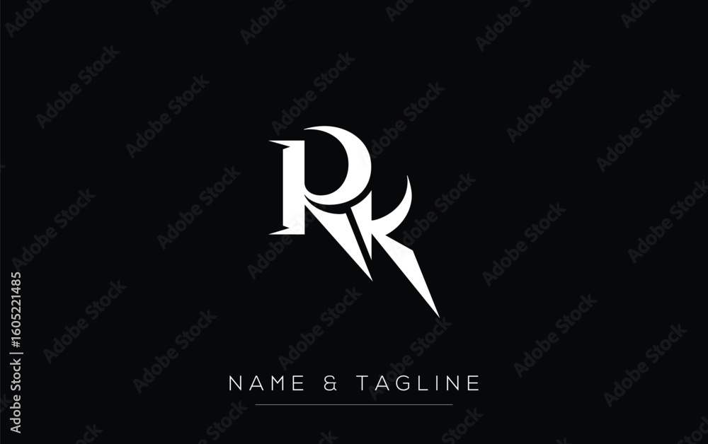 Poster rk elegant monogram logo design featuring stylized letters. a sophisticated monogram logo representa