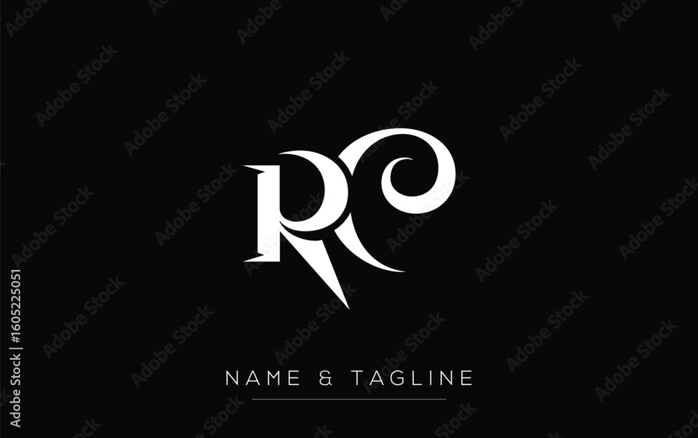 Poster rc elegant monogram logo design featuring stylized letters. a sophisticated monogram logo representa