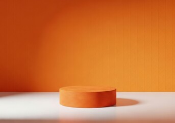 Orange podium with soft shadows
