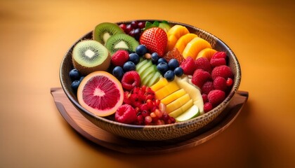 vibrant fruit bowls with exotic flavors and artistic plating for summer bliss