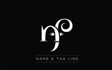 NF logo design. A sophisticated, minimalistic logo design featuring golden stylized typography,  perfect for branding concepts emphasizing luxury, professionalism, and contemporary aesthetics.