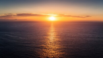 breathtaking sunrise over tranquil ocean seascape photography serene environment aerial view natural beauty