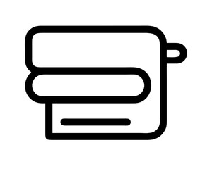Fototapeta premium Folded Bath Towels Icon Clean, Simple Vector Illustration