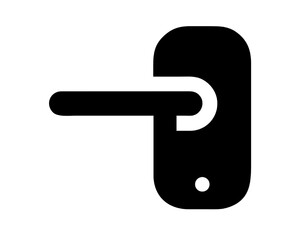 Vector Icon of a Modern Door Handle Simple Design for UI