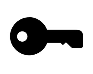 Simple Key Icon Access, Security, and Home Symbolism in Minimalist Design