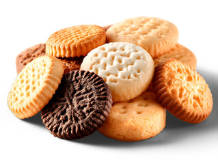 Biscuit Bonanza: An assortment of meticulously crafted biscuits, each exuding unique textures and rich, inviting hues, beckons with a promise of delightful indulgence.