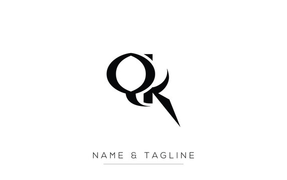 QK Elegant Monogram Logo Design Featuring Stylized Letters. A sophisticated monogram logo representation showcasing artistic typography with a modern design