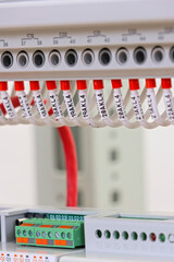 Connecting the electrical module using copper electrical insulated wires. 