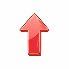 Fototapeta premium Hand drawn red arrow icon. Vector up arrows. Mark point icon design collection for business and education design element.