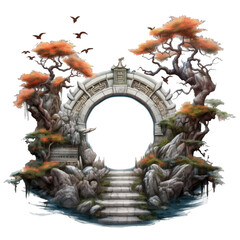Obraz premium chines moon door