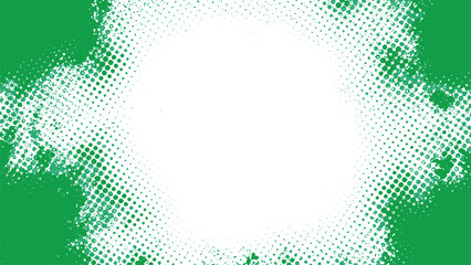 Green background with distressed white textured center and subtle abstract pattern