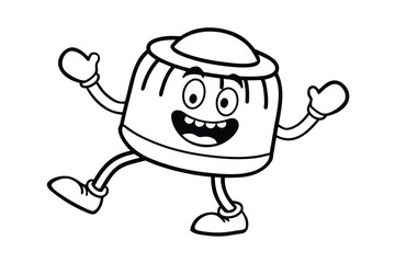 Jelly Jar Mascot Bouncing With Joy