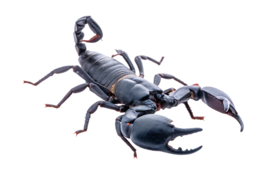scorpion isolated on white background, png, ai generated.