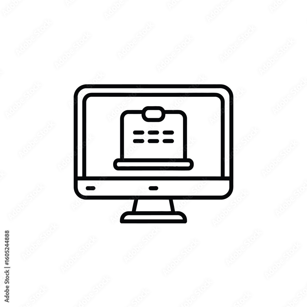 Poster monitor displaying a document in outline style for web development or software engineering purposes