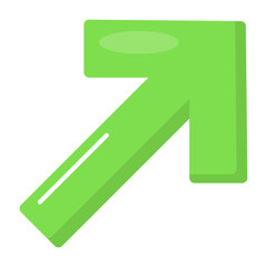Arrow Up Right Vector Icon Design
