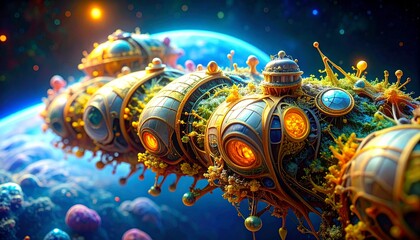 unique alien spaceship technology illustration 6