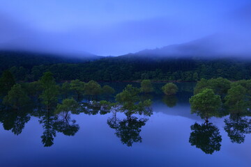 岩手県西和賀町　新緑の錦秋湖
