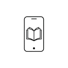 Mobile Education A Smartphone Displaying An Open Book Ideal for Online Learning Concepts