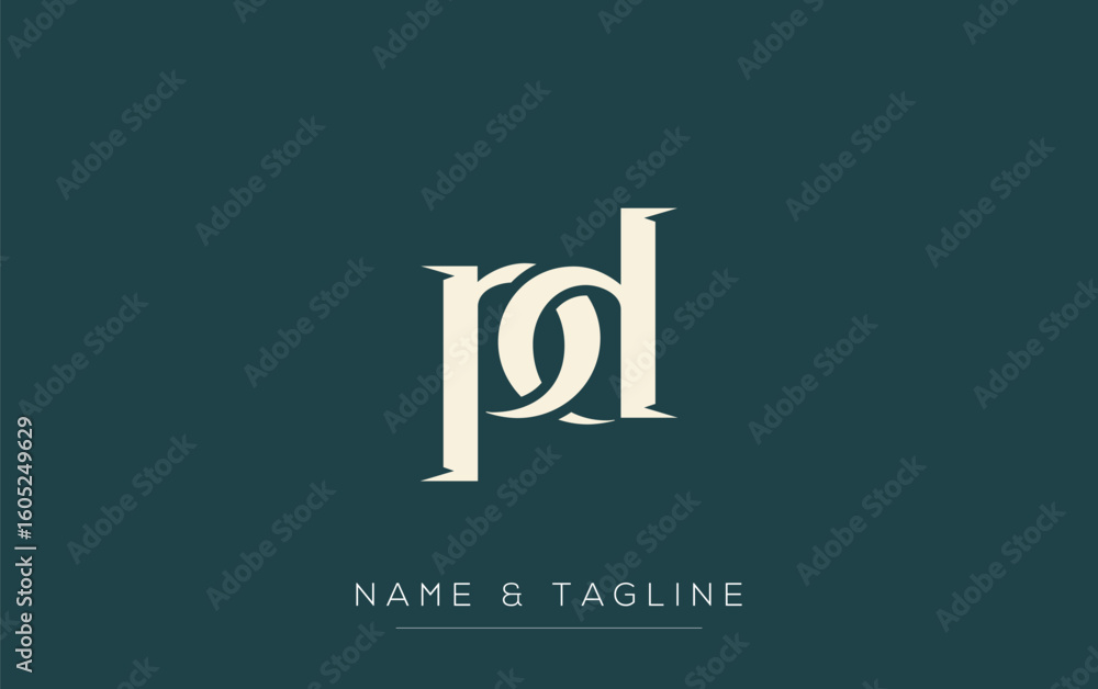 Poster pd elegant monogram logo design featuring stylized letters. a sophisticated monogram logo representa