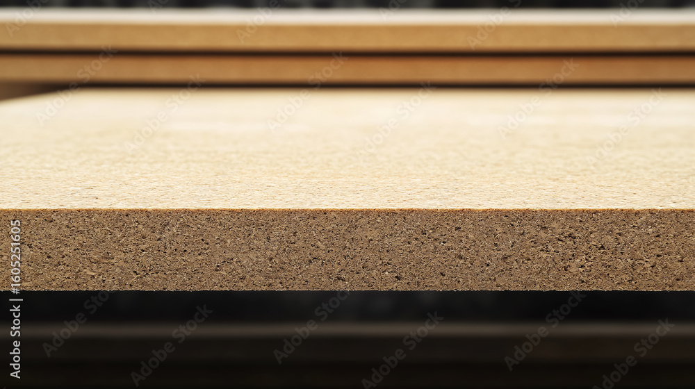 Poster mdf particle board is used as a textured background, providing blank space.