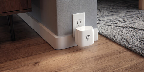 Smart electrical socket – modern home automation and energy control concept