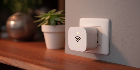 Smart electrical socket – modern home automation and energy control concept