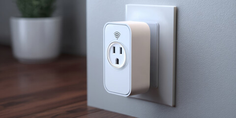 Smart electrical socket – modern home automation and energy control concept