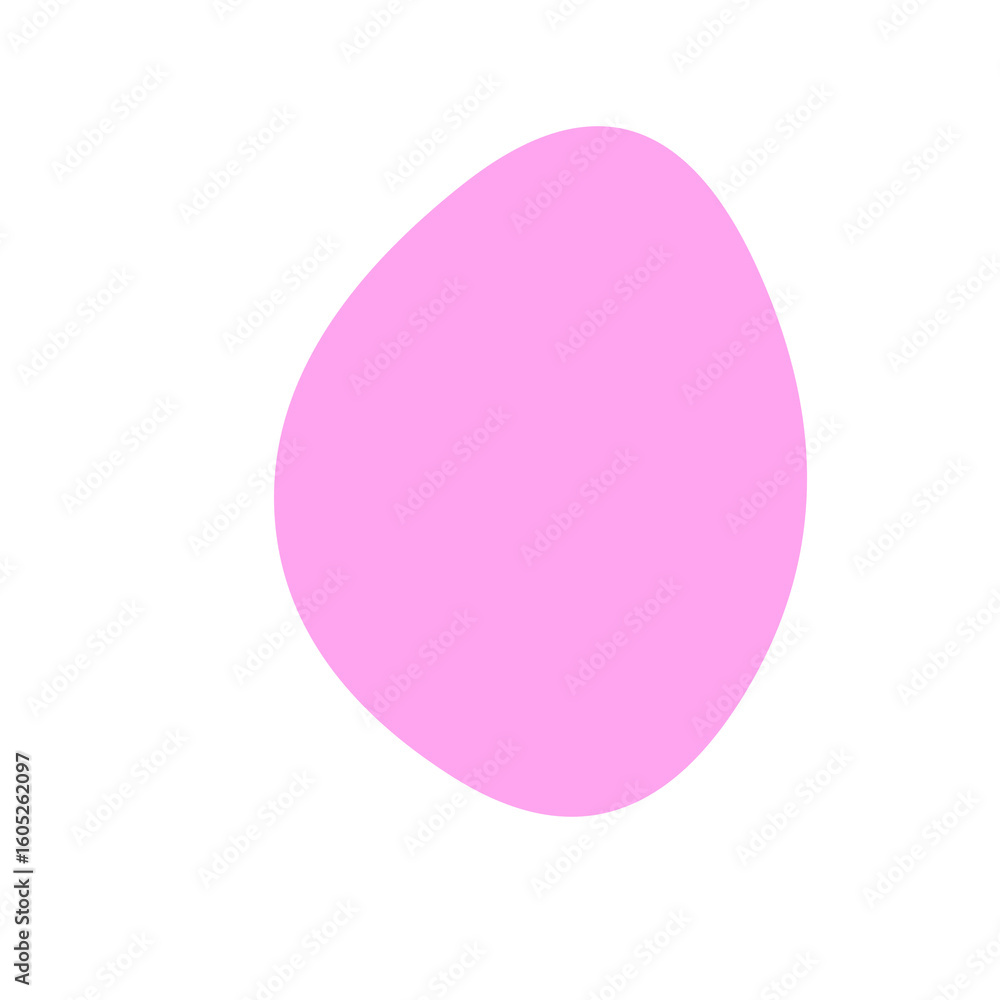 Aufkleber Isolated light pink oval shape with pixelated edges on a solid background creating simple graphic design on transparent background