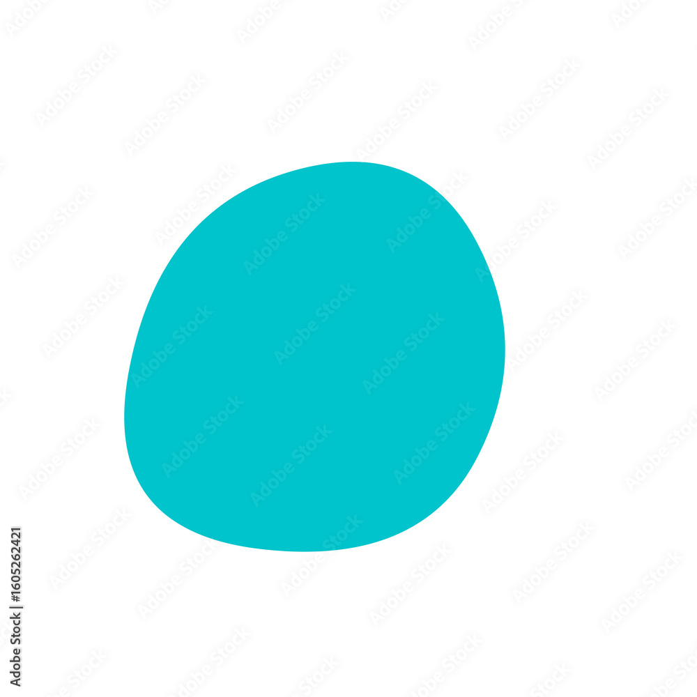 Aufkleber Isolated cyan shape with rounded edges against a solid void space illustration graphic design on transparent background