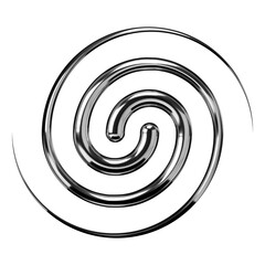 Forms in 3D. 3D chrome elements. Abstract shapes. Y2K abstract silver space icons. Galaxy and cosmic technology.  3D Model.