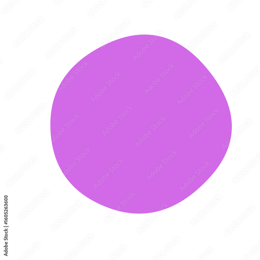 Aufkleber Isolated light purple circle with pixelated edges on a featureless void like plain backdrop image view on transparent background