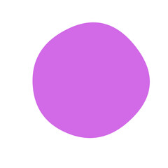 Isolated light purple circle with pixelated edges on a featureless void like plain backdrop image view on transparent background