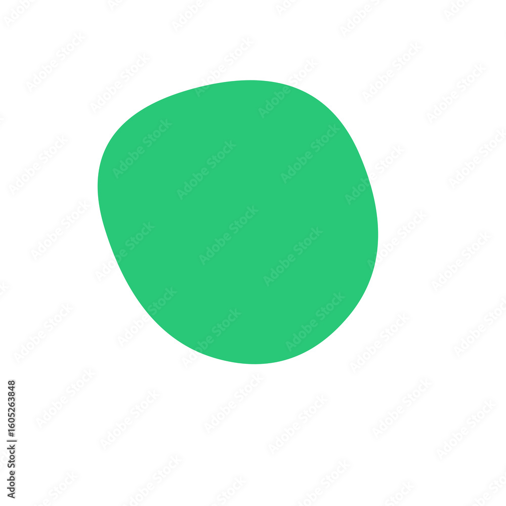 Fototapete an isolated mint green blob shape with pixelated edges on a solid completely featureless field on tr