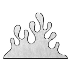 Forms in 3D. 3D chrome elements. Abstract shapes. Y2K abstract silver space icons. Galaxy and cosmic technology.  3D Model.