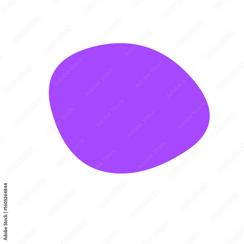 Aufkleber Isolated violet shape with pixelated edges on a plain void space simple graphic element design on transparent background