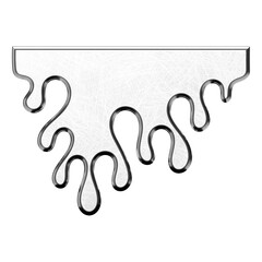 Forms in 3D. 3D chrome elements. Abstract shapes. Y2K abstract silver space icons. Galaxy and cosmic technology.  3D Model.