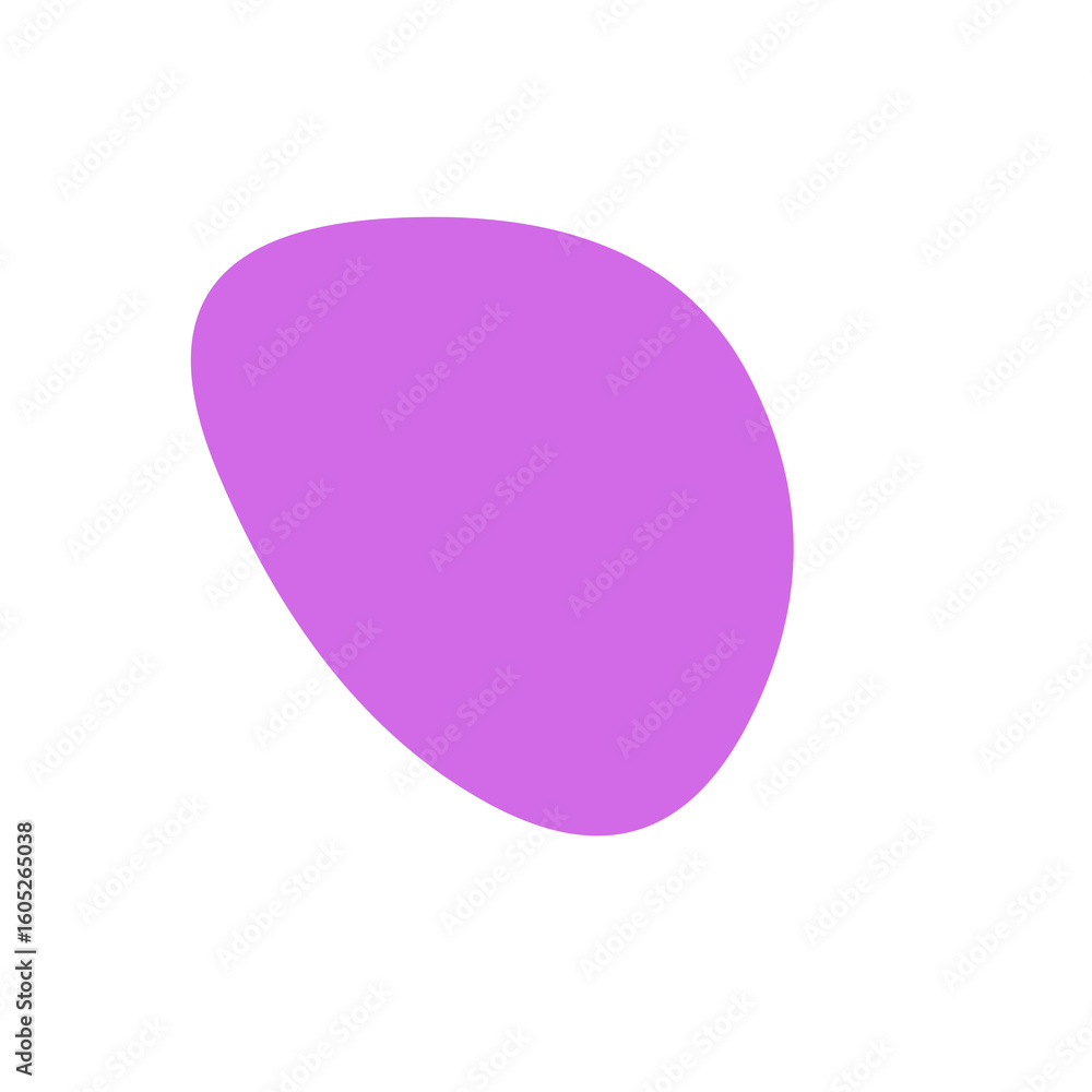 Poster single lavender oval shape positioned diagonally against solid void space in simple pixelated graphi