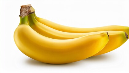 ripe golden banana plantain isolated on transparent background for culinary purposes