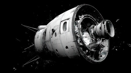 Spacecraft wreckage in space