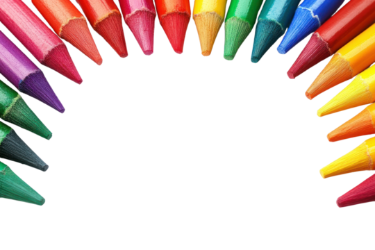 PNG Crayons border frame tools back arrangement.