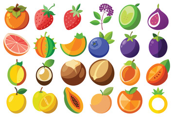 Vibrant assortment of fresh fruits and berries