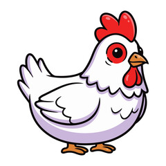 illustration of a chicken or hen. The illustration is a silhouette or outline drawing, with the key features of the bird clearly visible
