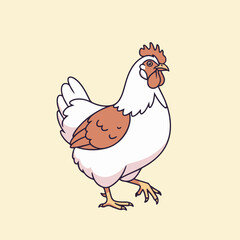 illustration of a chicken or hen. The illustration is a silhouette or outline drawing, with the key features of the bird clearly visible