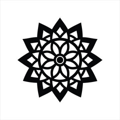 Claude Tibetan Mandala Silhouette Vector Art