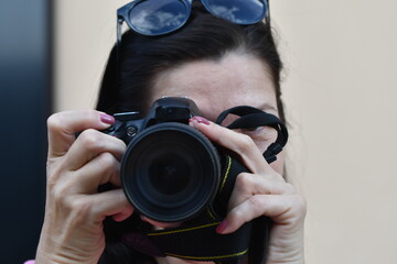 photographer with camera