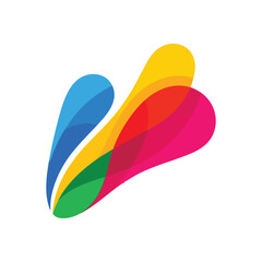 Abstract Colorful Fluid Shapes. This vibrant conceptual graphic displays flowing, intermingling forms. It evokes dynamism, creativity, and connection, ideal for contemporary branding.