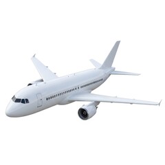 Obraz premium 3D airplane in flight isolated on white background