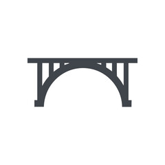 Modern Bridge Arch Design. Clean vector illustration of a sturdy crossing structure. Represents connection, progress, and overcoming barriers. Ideal for various projects.